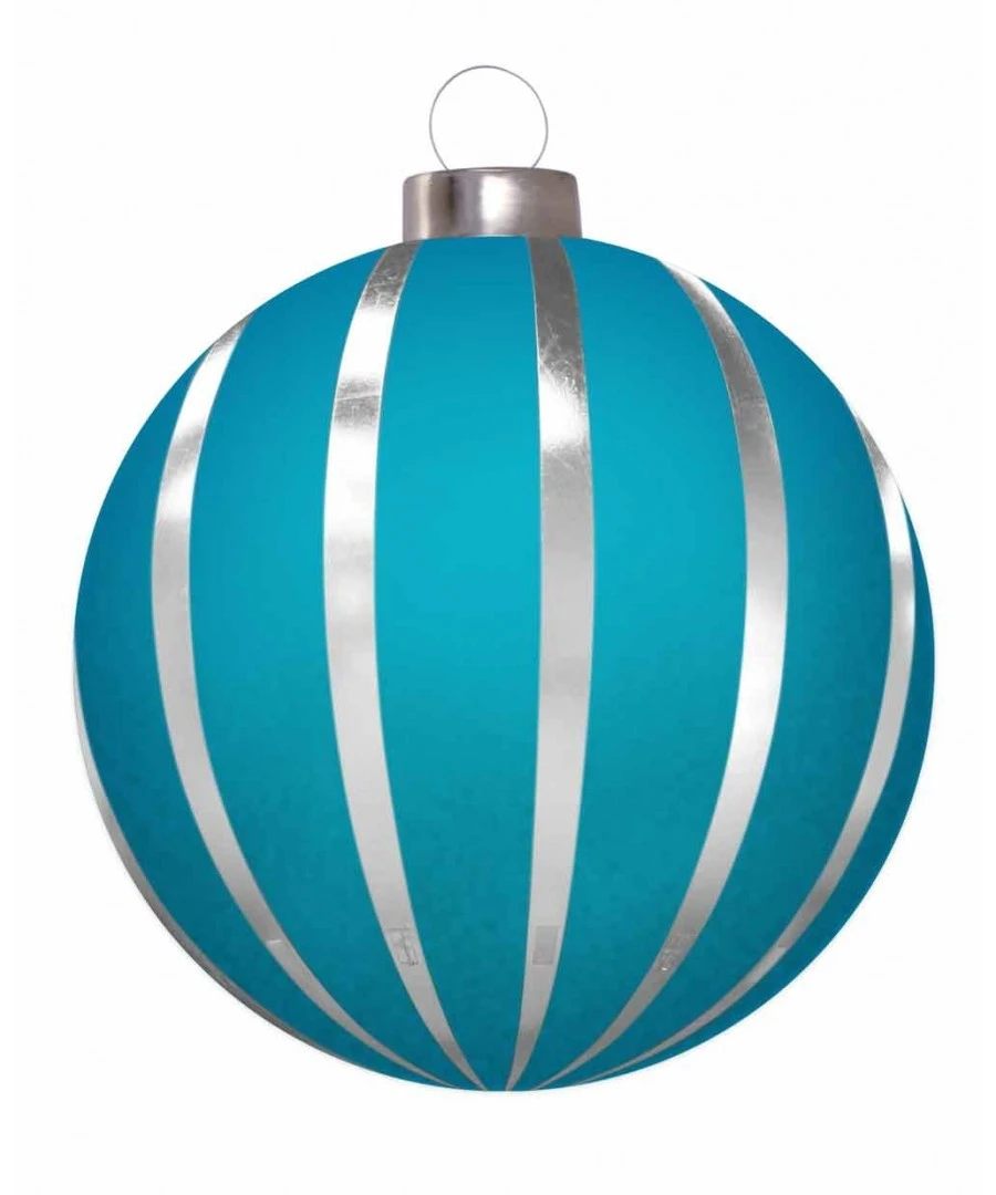 Giant Striped Round Inflatable Ornaments - 2 Sizes 6 Giant Striped Round Inflatable Ornaments - 2 Sizes - Image 6