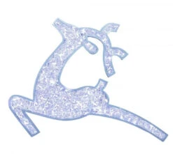 4' 2D LED Lit Leaping Reindeer 5 4' 2D LED Lit Leaping Reindeer -Commercial Christmas Supply Silver2DIlluminatedReindeerCommercialDecoration