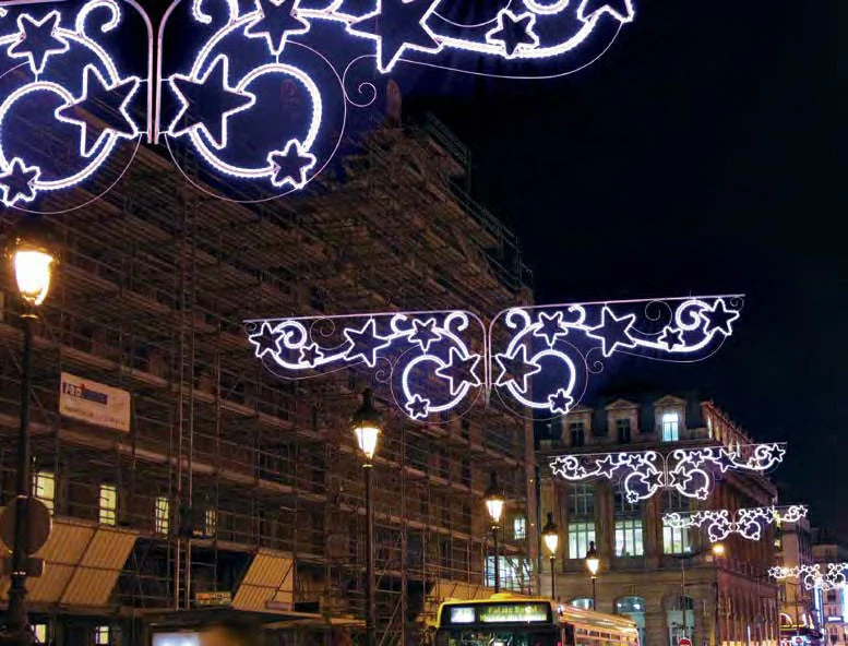 8' 7" Star Scroll LED Lit Pole Mount 2 8' 7" Star Scroll LED Lit Pole Mount - Image 2