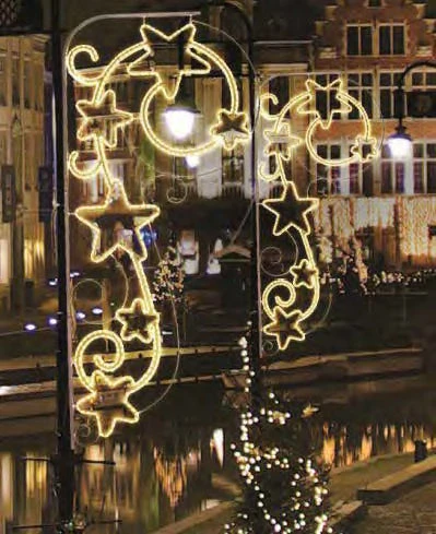 8' 7" Star Scroll LED Lit Pole Mount 3 8' 7" Star Scroll LED Lit Pole Mount - Image 3