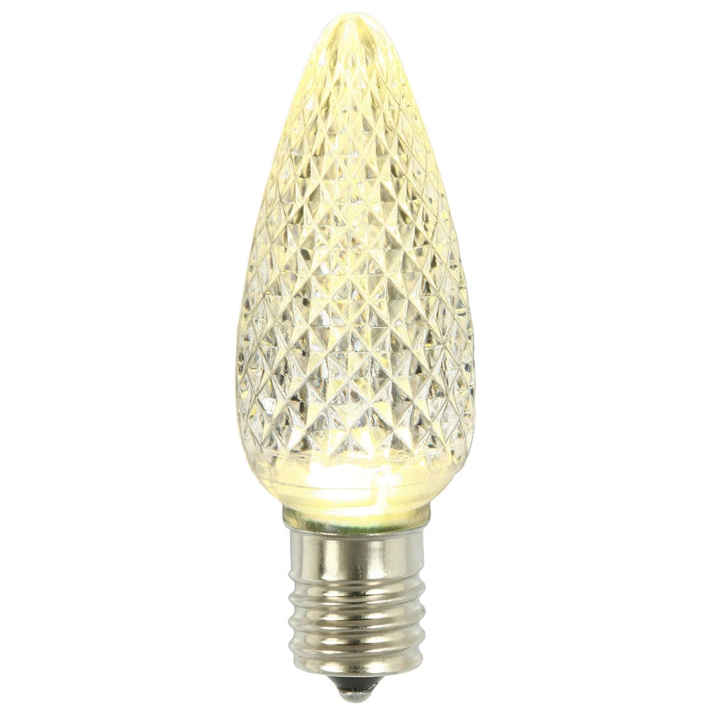 Premium Nickel Plated Non-Corrosive C9 Faceted LED Warm White Bulb .45w - 25 Pack 1 Premium Nickel Plated Non-Corrosive C9 Faceted LED Warm White Bulb .45w - 25 Pack