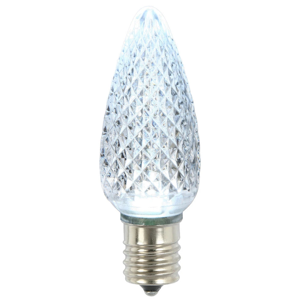 Premium Nickel Plated Non-Corrosive C9 Faceted LED Cool White Bulb .45w - 25 Pack 1 Premium Nickel Plated Non-Corrosive C9 Faceted LED Cool White Bulb .45w - 25 Pack
