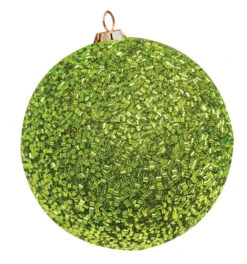 Beaded Commercial Ornaments -Commercial Christmas Supply beaded ornament lime green
