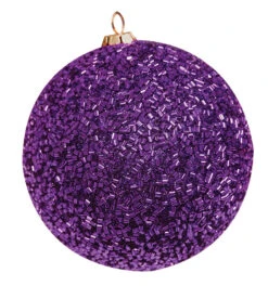 Beaded Commercial Ornaments -Commercial Christmas Supply beaded ornament purple