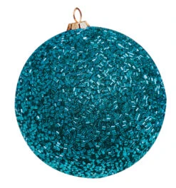 Beaded Commercial Ornaments -Commercial Christmas Supply beaded ornament teal