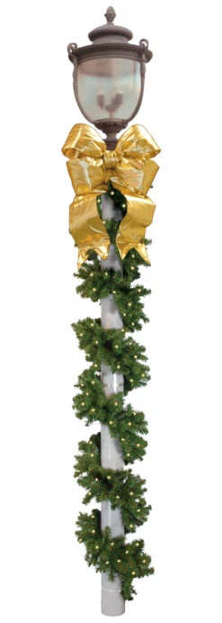 Garland Pole Wrap Kit With (2) 24" Nylon Bows 9 Garland Pole Wrap Kit With (2) 24" Nylon Bows -Commercial Christmas Supply bow accent gold 19a7521b 1d46 4899 a1c4 07a92b70b785