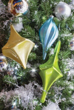 12" Long Diamond Finial Ornament -Commercial Christmas Supply diamond spiral finial app