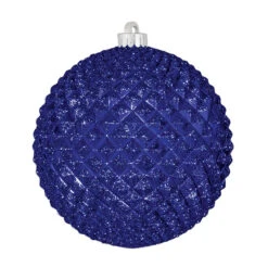 Commercial Durian Glitter Ornaments - 3 Sizes -Commercial Christmas Supply durian blue