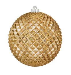 Commercial Durian Glitter Ornaments - 3 Sizes -Commercial Christmas Supply durian gold