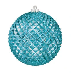 Commercial Durian Glitter Ornaments - 3 Sizes -Commercial Christmas Supply durian turoquoise
