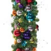 Jewel Tone Prelit Decorated Garland - 10' Length X 14" Diameter