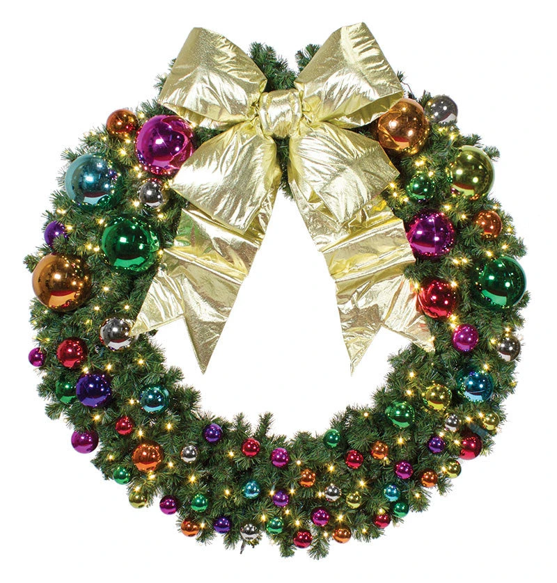 Jewel Tone Commercial Wreath 1 Jewel Tone Commercial Wreath