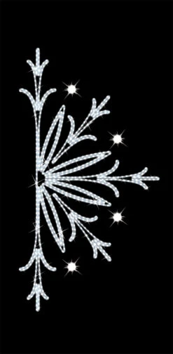 5.5' LED Lit Half Snowflake Pole Mount