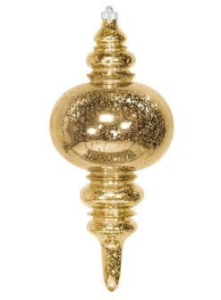 Commercial Mercury Finial Ornaments - 2 Sizes 10 Commercial Mercury Finial Ornaments - 2 Sizes -Commercial Christmas Supply mercury finial gold