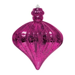 6.5" Commercial Jewel Shaped Mercury Ornament (Set Of 8)