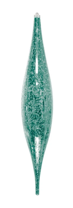 13" Mercury Oval Drop Finial Ornament (Set Of 4) 13 13" Mercury Oval Drop Finial Ornament (Set Of 4) -Commercial Christmas Supply mercury oval drop teal