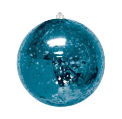 Commercial Christmas Supply -Commercial Christmas Supply mercury round ornament blue