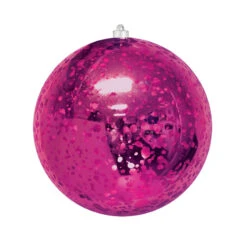 Commercial Mercury Round Ornaments - 4 Sizes 9 Commercial Mercury Round Ornaments - 4 Sizes -Commercial Christmas Supply mercury round ornament cerise