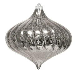6" Commercial Top Swirl Mercury Ornament (Set Of 8)