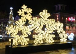 Giant Illuminated Snowflake Props -Commercial Christmas Supply regal snowflake stack app