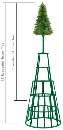 Residential Tower Christmas Tree 7 Residential Tower Christmas Tree -Commercial Christmas Supply residential tower tree diagram