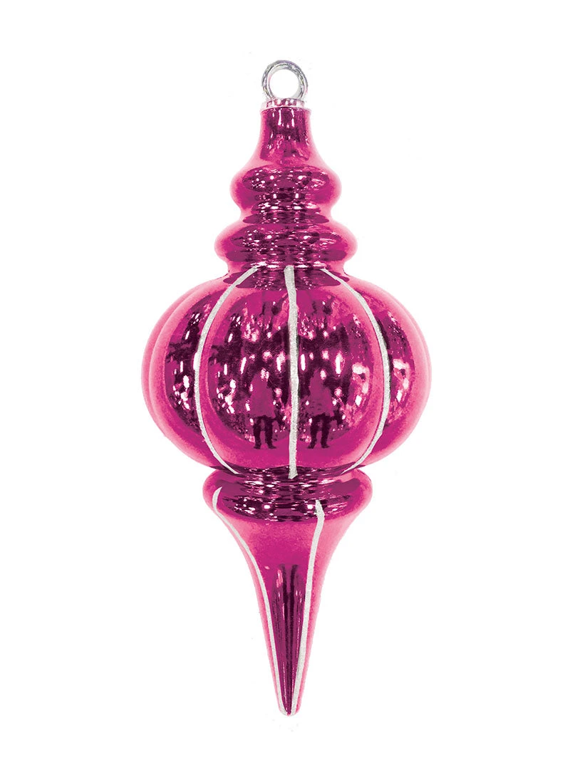 10.25" Striped Finial Ornament (Set Of 12) 3 10.25" Striped Finial Ornament (Set Of 12) - Image 3