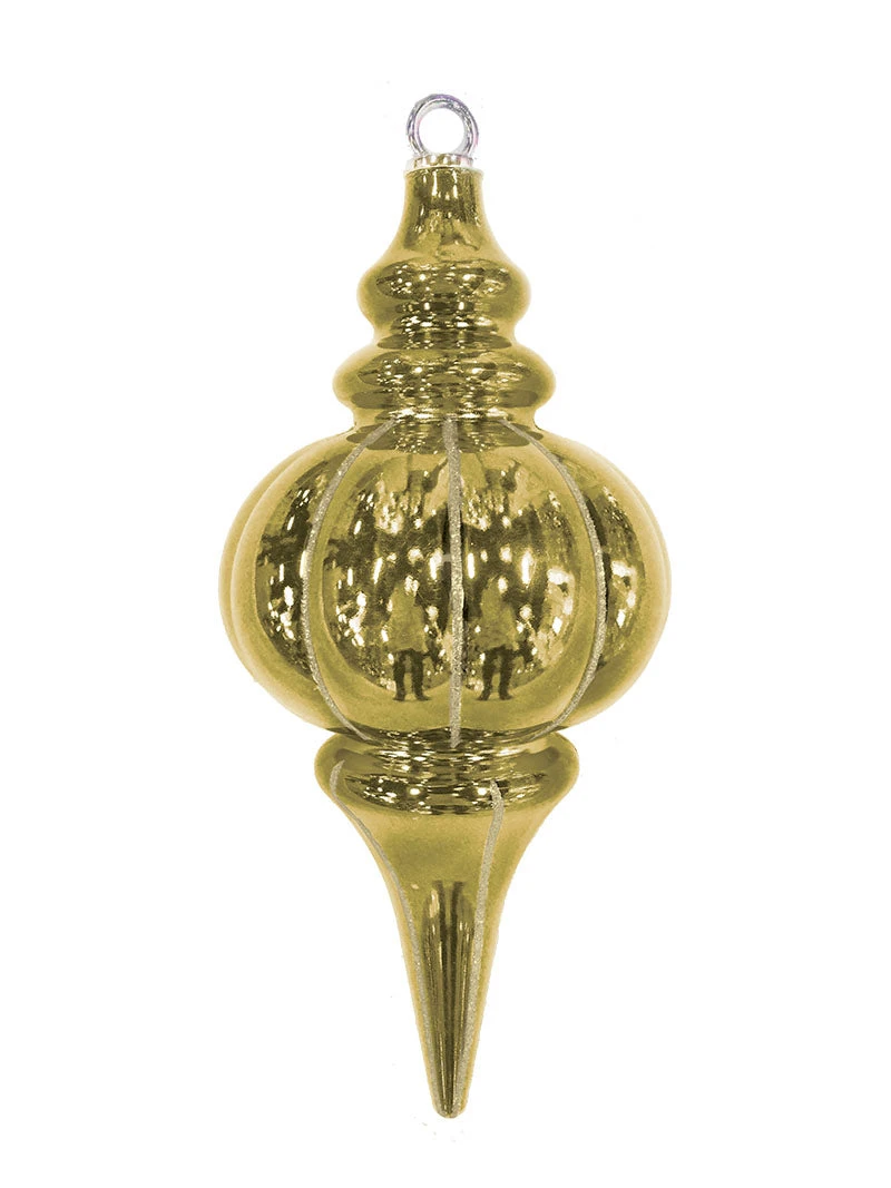 10.25" Striped Finial Ornament (Set Of 12) 1 10.25" Striped Finial Ornament (Set Of 12)
