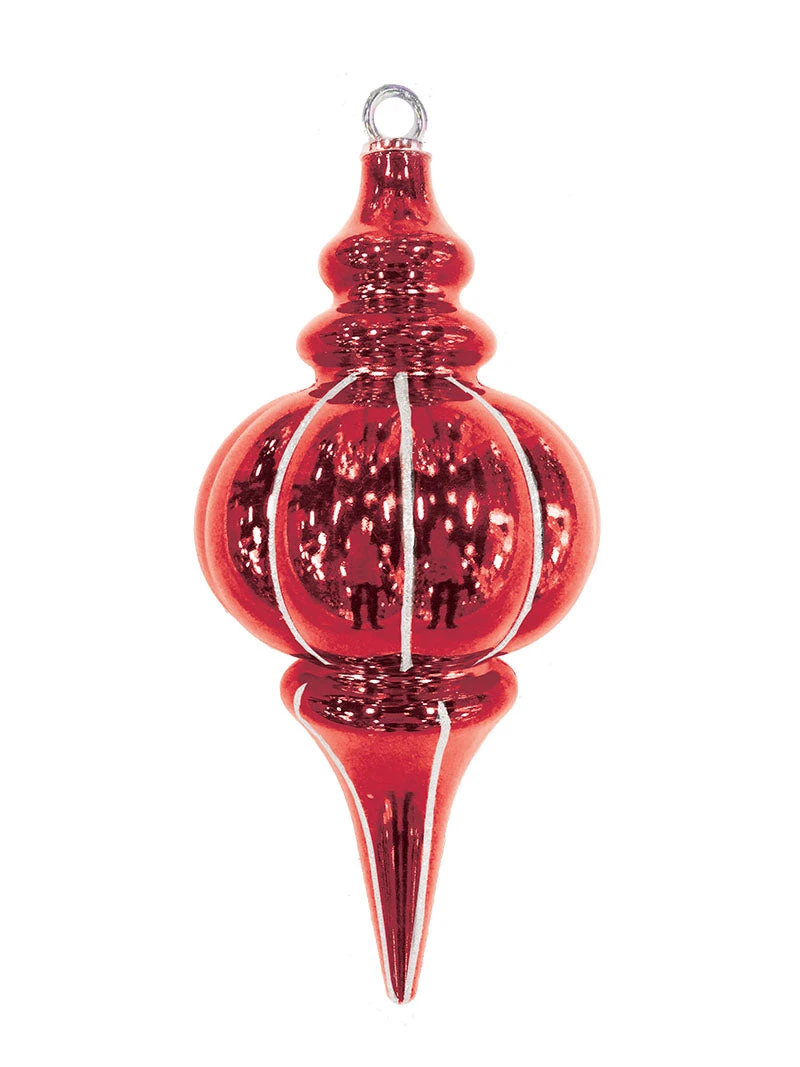 10.25" Striped Finial Ornament (Set Of 12) 6 10.25" Striped Finial Ornament (Set Of 12) - Image 6