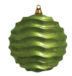 Commercial Wave Ornaments (Set Of 4) 3 Sizes -Commercial Christmas Supply wave ornament light green